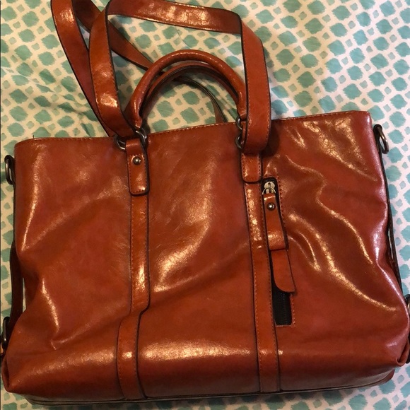 Brown Leather tote bag - Picture 1 of 2
